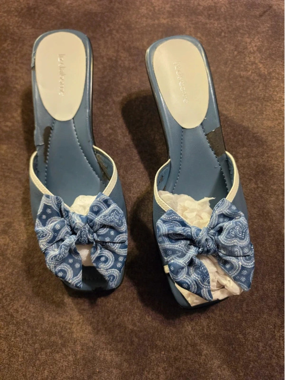 Liz Claiborne Frenchie Blue Jeans Mardrid Sandals